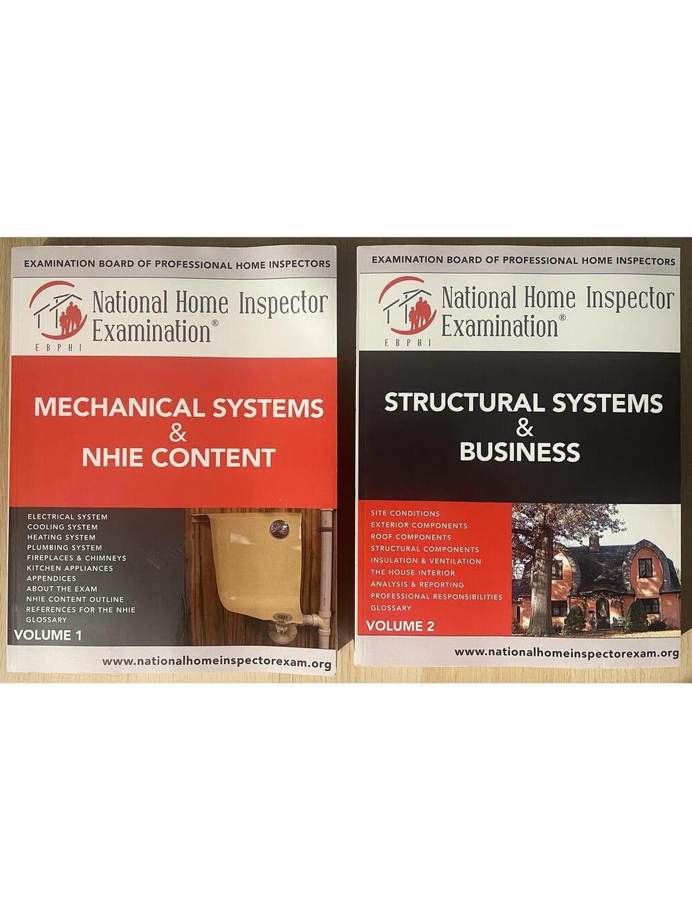 National Home Inspector Examination Books - Mechanical Systems & NHIE Content, &